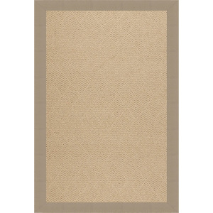 Creative Concepts-Cane Wicker Canvas Linen Rectangle Rug