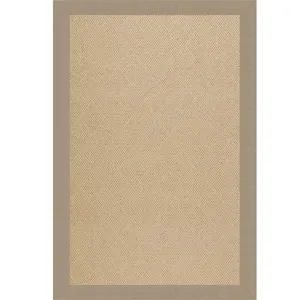 Creative Concepts-Cane Wicker Canvas Linen Rectangle Rug - 10\' x 14\'