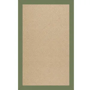 Creative Concepts-Cane Wicker Canvas Citron Rectangle Rug - 7\' x 9\'