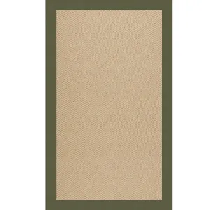 Creative Concepts-Cane Wicker Classic Sage Rectangle Rug - 6\' x 6\'