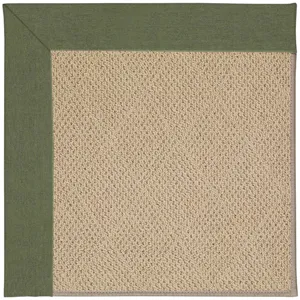 Creative Concepts-Cane Wicker Canvas Fern Octagon Rug