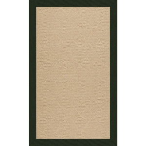 Creative Concepts-Cane Wicker Canvas Fern Rectangle Rug
