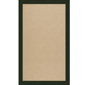 Creative Concepts-Cane Wicker Canvas Fern Rectangle Rug - 7\' x 9\'