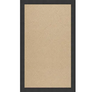 Creative Concepts-Cane Wicker Classic Black Rectangle Rug - 10\' x 14\'
