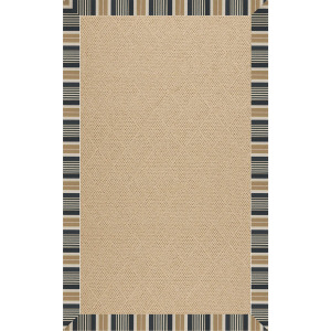 Creative Concepts-Cane Wicker Long Hill Ebony Rectangle Rug - 8' x 8'