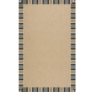 Creative Concepts-Cane Wicker Long Hill Ebony Rectangle Rug - 7\'9\" x 10\'9\"