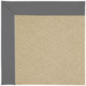 Creative Concepts-Cane Wicker Canvas Charcoal Octagon Rug