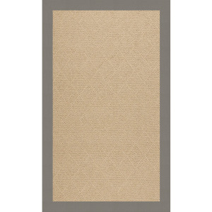 Creative Concepts-Cane Wicker Canvas Charcoal Rectangle Rug