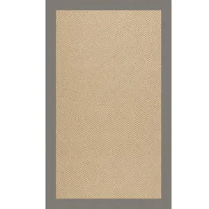 Creative Concepts-Cane Wicker Canvas Charcoal Rectangle Rug - 10\' x 10\'