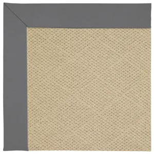 Creative Concepts-Cane Wicker Canvas Charcoal Rectangle Rug - 10\' x 10\'