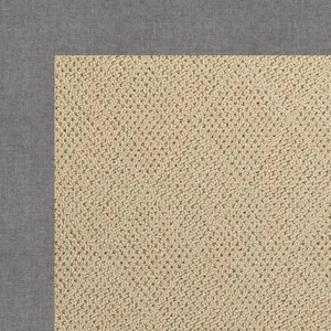 Creative Concepts-Cane Wicker Canvas Slate Rectangle Rug - 7\'9\" x 7\'9\"