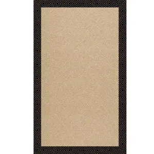 Creative Concepts-Cane Wicker Fortune Lava Rectangle Rug - 4\' x 4\'
