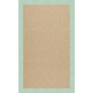 Creative Concepts-Cane Wicker Canvas Spa Blue Rectangle Rug