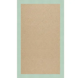 Creative Concepts-Cane Wicker Canvas Spa Blue Rectangle Rug - 10\' x 14\'