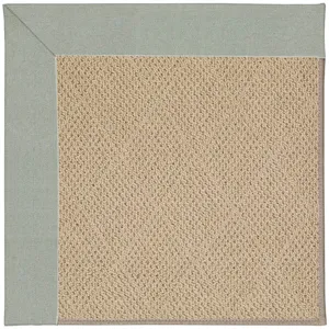 Creative Concepts-Cane Wicker Canvas Spa Blue Rectangle Rug - 10\' x 14\'