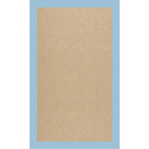 Creative Concepts-Cane Wicker Canvas Air Blue Rectangle Rug
