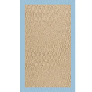 Creative Concepts-Cane Wicker Canvas Air Blue Rectangle Rug - 4\' x 4\'