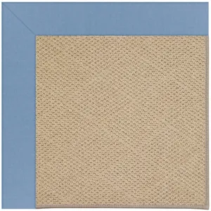 Creative Concepts-Cane Wicker Canvas Air Blue Rectangle Rug - 4\' x 4\'