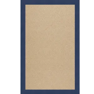 Creative Concepts-Cane Wicker Canvas Navy Rectangle Rug - 9\' x 12\'