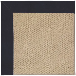 Creative Concepts-Cane Wicker Canvas Navy Rectangle Rug - 9\' x 12\'