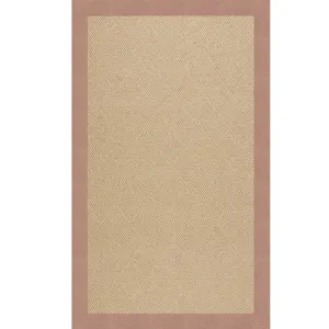 Creative Concepts-Cane Wicker Cast Petal Rectangle Rug - 6\' x 6\'