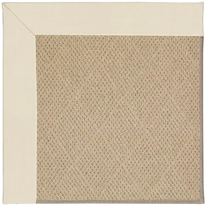 Creative Concepts-Cane Wicker Canvas Sand Octagon Rug