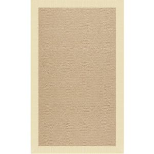 Creative Concepts-Cane Wicker Canvas Sand Rectangle Rug