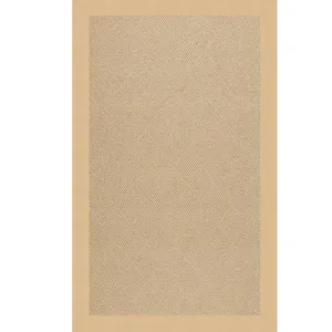 Creative Concepts-Cane Wicker Canvas Antique Beige Rectangle Rug - 12\' x 15\'