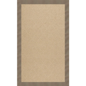 Creative Concepts-Cane Wicker Canvas Taupe Rectangle Rug