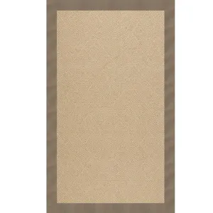 Creative Concepts-Cane Wicker Canvas Taupe Rectangle Rug - 10\' x 10\'