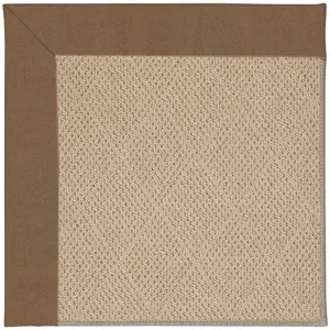 Creative Concepts-Cane Wicker Canvas Cocoa Runner Rug - 2\'6\" x 12\'6\"