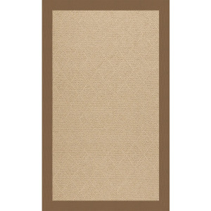 Creative Concepts-Cane Wicker Canvas Cocoa Rectangle Rug - 8' x 8'