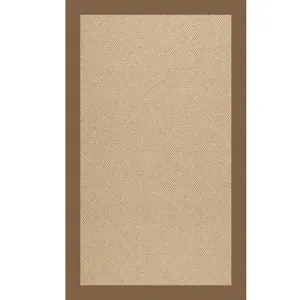 Creative Concepts-Cane Wicker Canvas Cocoa Rectangle Rug - 7\'9\" x 10\'9\"
