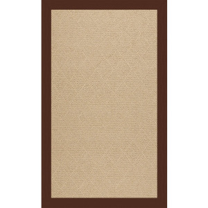 Creative Concepts-Cane Wicker Canvas Bay Brown Rectangle Rug