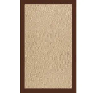 Creative Concepts-Cane Wicker Canvas Bay Brown Rectangle Rug - 10\' x 10\'