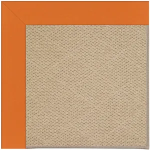 Creative Concepts-Cane Wicker Canvas Tangerine Octagon Rug