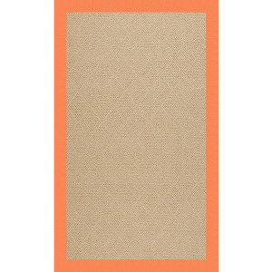 Creative Concepts-Cane Wicker Canvas Tangerine Rectangle Rug