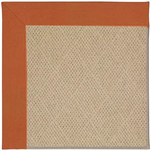 Creative Concepts-Cane Wicker Canvas Rust Octagon Rug