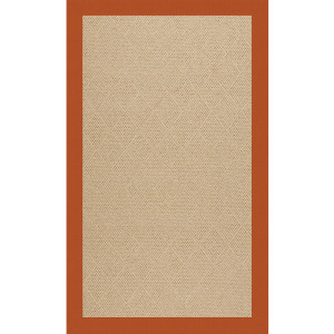 Creative Concepts-Cane Wicker Canvas Rust Rectangle Rug
