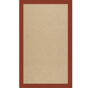 Creative Concepts-Cane Wicker Classic Persimmon Rectangle Rug - 7\'9\" x 7\'9\"