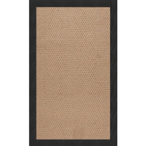 Creative Concepts-Raffia Canvas Black Rectangle Rug