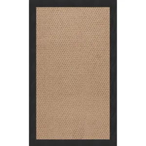 Creative Concepts-Raffia Canvas Black Rectangle Rug - 10\' x 14\'
