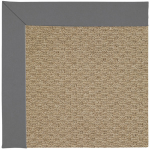Creative Concepts-Raffia Canvas Charcoal Octagon Rug