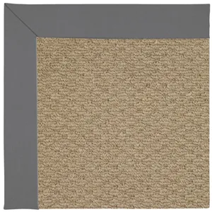 Creative Concepts-Raffia Canvas Charcoal Runner Rug - 2\'6\" x 10\'6\"