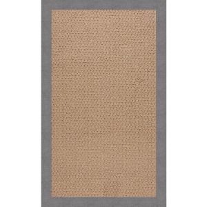 Creative Concepts-Raffia Canvas Slate Rectangle Rug