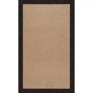 Creative Concepts-Raffia Fortune Lava Rectangle Rug - 5\' x 8\'