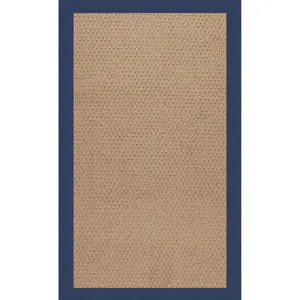 Creative Concepts-Raffia Canvas Navy Rectangle Rug - 12\' x 15\'