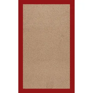 Creative Concepts-Raffia Canvas Jockey Red Rectangle Rug - 7\'9\" x 10\'9\"