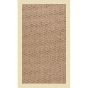 Creative Concepts-Raffia Canvas Sand Rectangle Rug - 2\' x 3\'