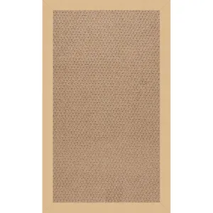 Creative Concepts-Raffia Canvas Antique Beige Rectangle Rug - 5\' x 8\'